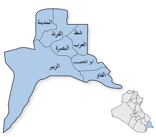 خريطة البصرة